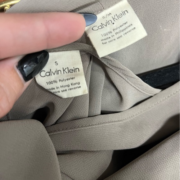 Calvin Klein Taupe Long Robe and Nightgown Set S/M - Picture 7 of 7